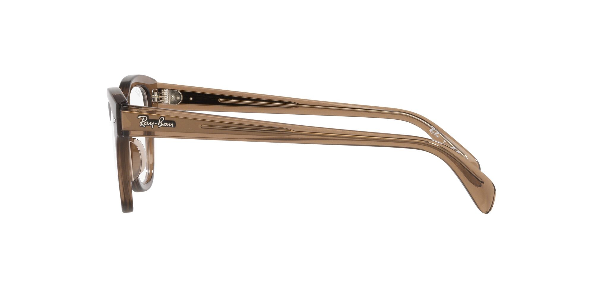 Brillen Ray-Ban RX 0707V (8198) - RB 0707V 8198 farbe marrone chiaro trasparente form quadratisch gläser trasparente