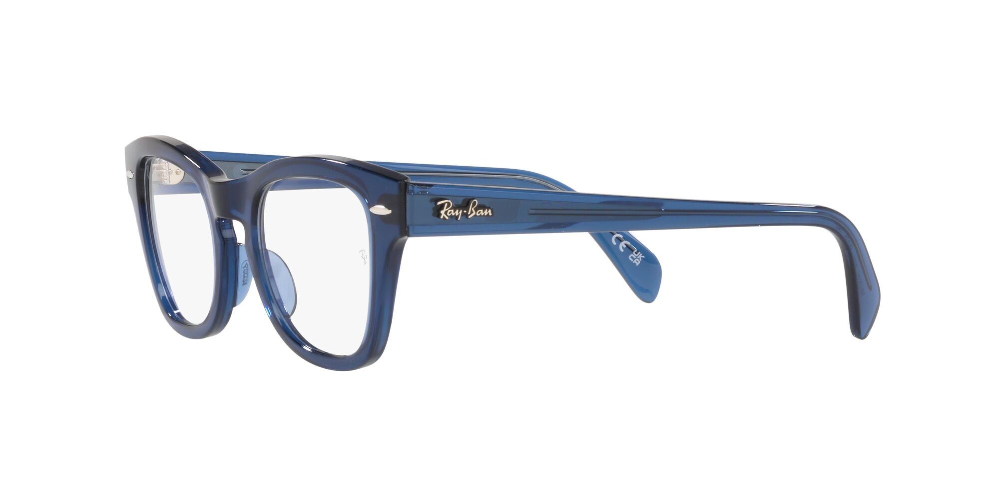 Occhiali da vista Ray-Ban RX 0707V (8200) - RB 0707V 8200 colore blu scuro trasparente forma quadrato lenti lente demo