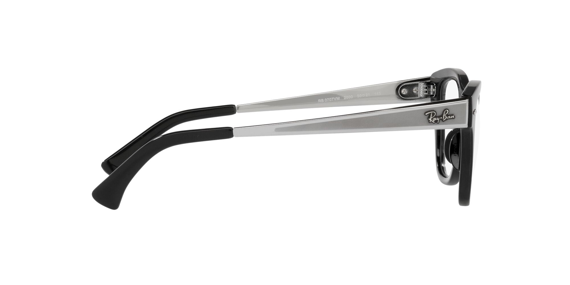 Brillen Ray-Ban RX 0707VM (2000) - RB 0707VM 2000 farbe nero form quadratisch gläser lente demo