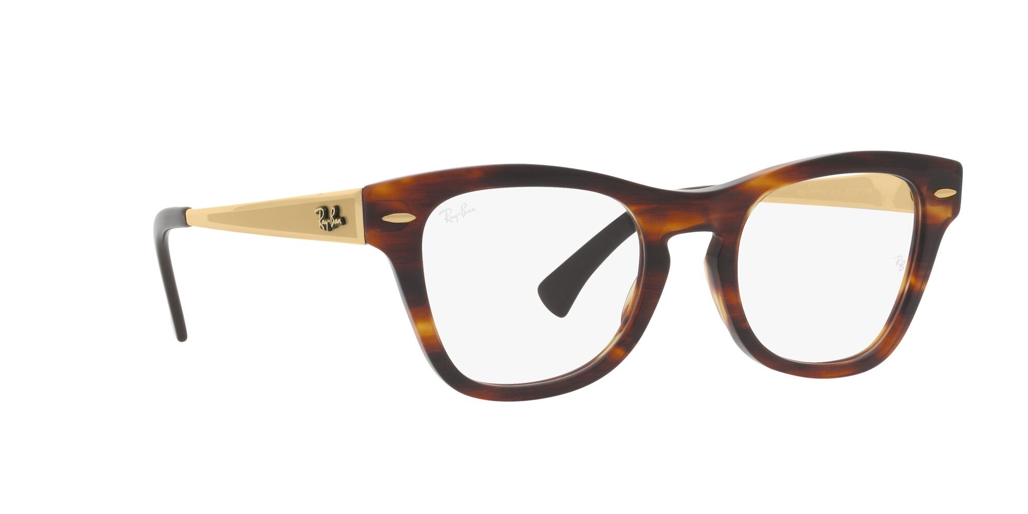 Brillen Ray-Ban RX 0707VM (2144) - RB 0707VM 2144 farbe striato havana form quadratisch gläser lente demo