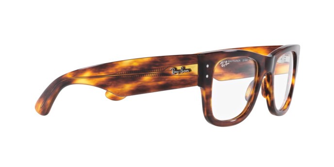 Occhiali da vista Ray-Ban Mega Wayfarer RX 0840V (2144) - RB 0840V 2144 colore striato havana forma quadrato lenti trasparente