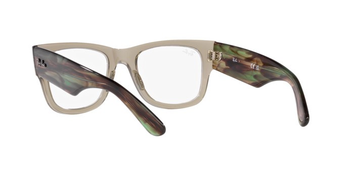 Brillen Ray-Ban Mega Wayfarer RX 0840V (8297) - RB 0840V 8297 farbe verde trasparente form quadratisch gläser trasparente