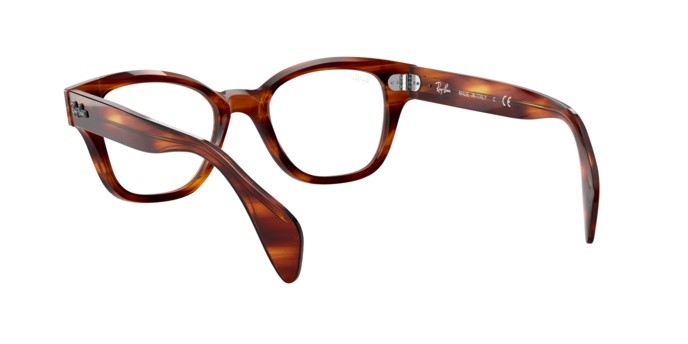 Brillen Ray-Ban 880 RX 0880 (2144) - RB 0880 2144 farbe striped havana form quadratisch gläser demo lens
