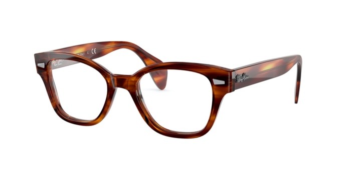 Brillen Ray-Ban 880 RX 0880 (2144) - RB 0880 2144 farbe striped havana form quadratisch gläser demo lens
