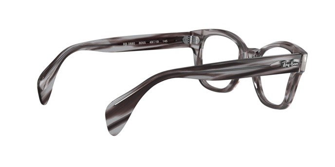 Brillen Ray-Ban 880 RX 0880 (8055) - RB 0880 8055 farbe striped grey form quadratisch gläser demo lens