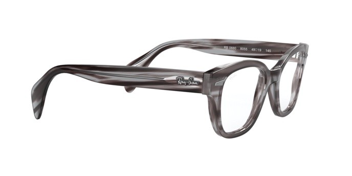 Brillen Ray-Ban 880 RX 0880 (8055) - RB 0880 8055 farbe striped grey form quadratisch gläser demo lens