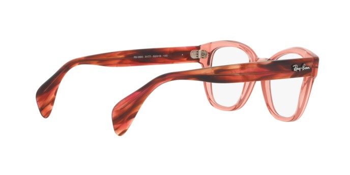 Brillen Ray-Ban RX 0880 (8177) - RB 0880 8177 farbe transparent pink form quadratisch gläser demo lens