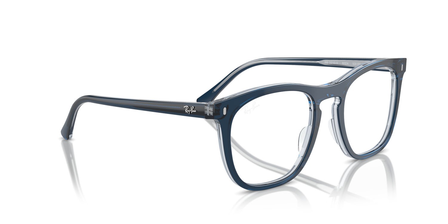Occhiali da vista Ray-Ban RX 2210V (8324) - RB 2210V 8324 colore blu su blu trasparente forma quadrato lenti trasparente