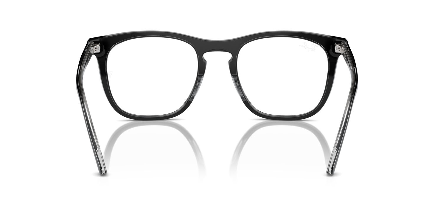 Brillen Ray-Ban RX 2210V (8367) - RB 2210V 8367 farbe dark grey on transparent light grey form quadratisch gläser trasparente