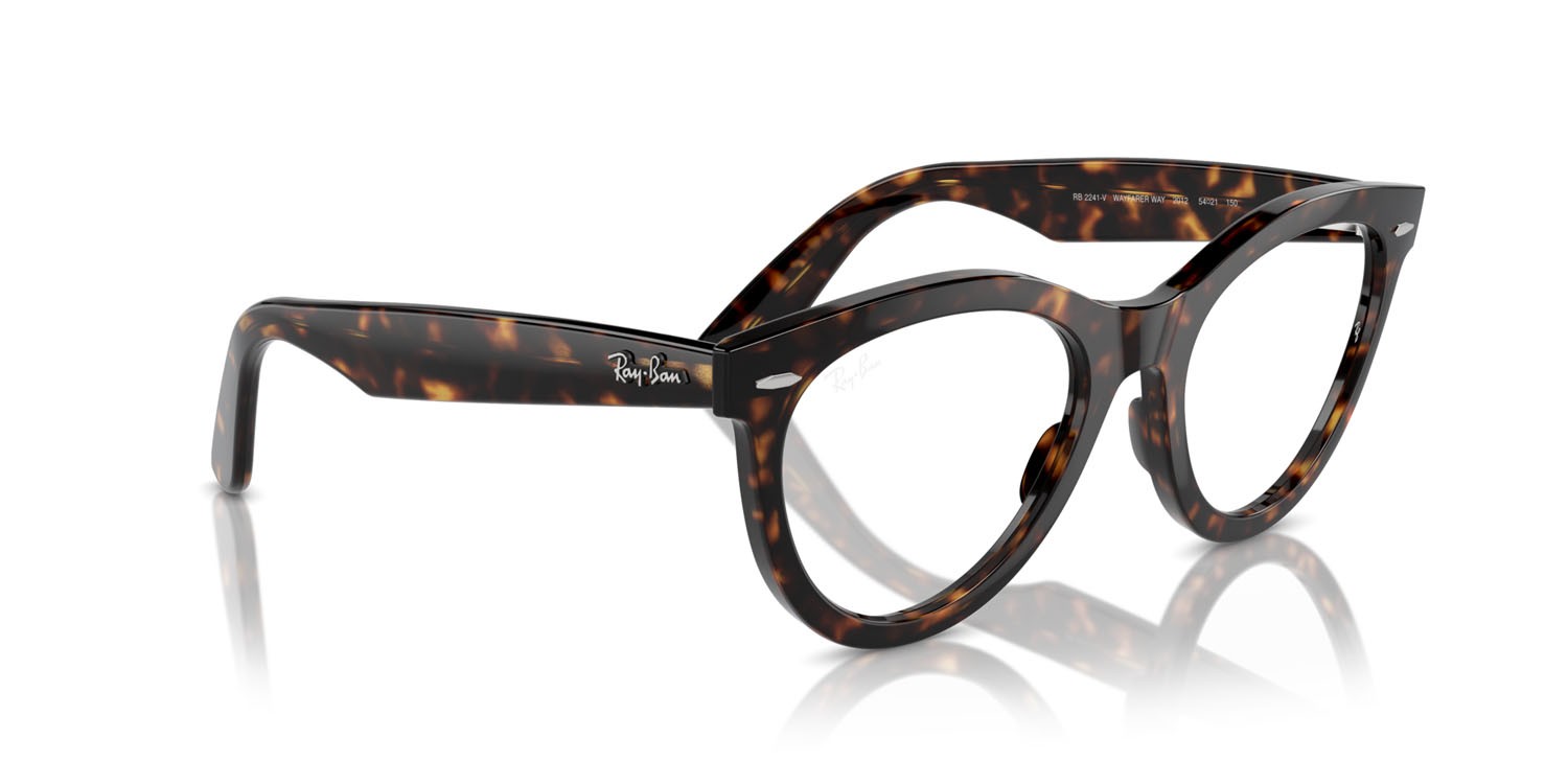 Eyeglasses Ray-Ban Wayfarer Way RX 2241V (2012) - RB 2241V 2012 color havana shape round lenses trasparente