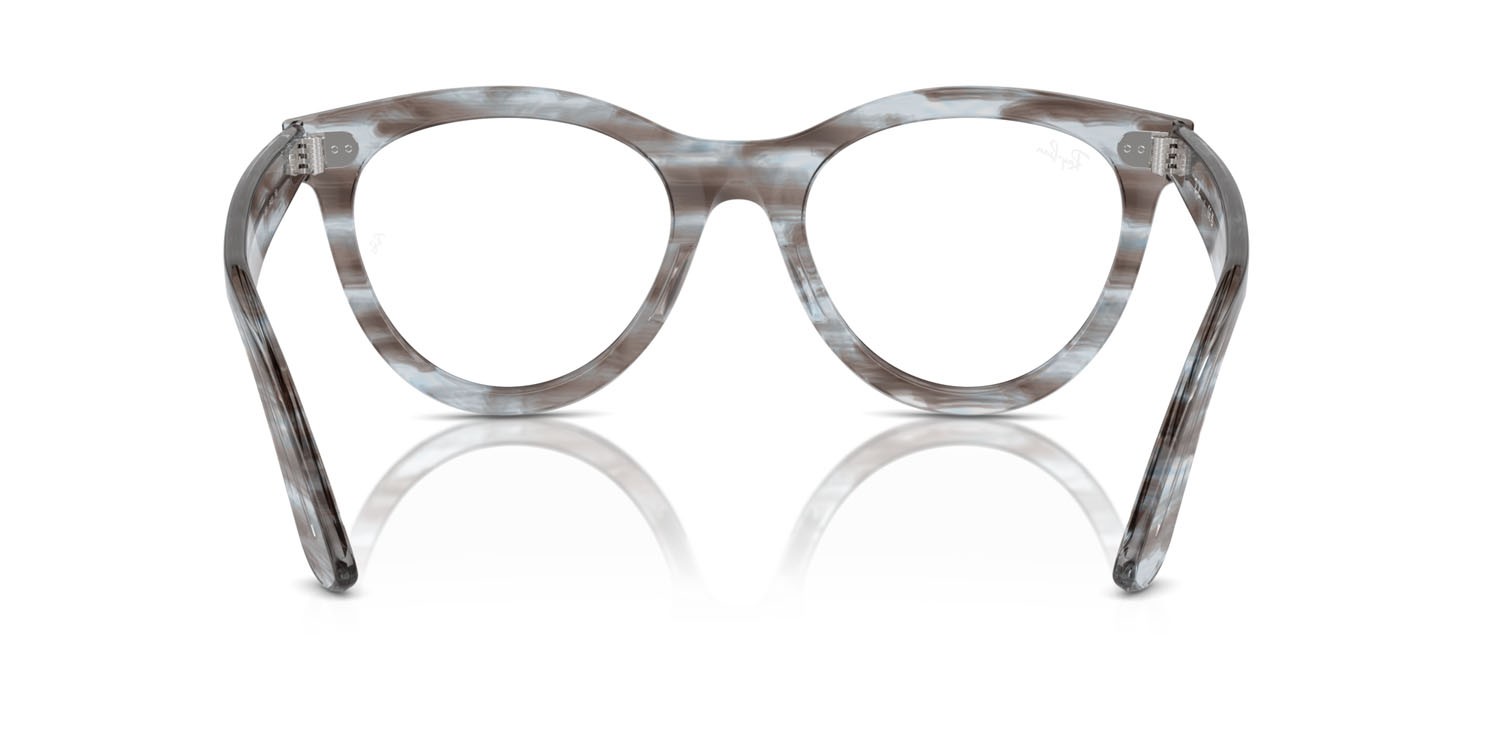 Eyeglasses Ray-Ban Wayfarer Way RX 2241V (8361) - RB 2241V 8361 color striped transparent blue shape round lenses trasparente