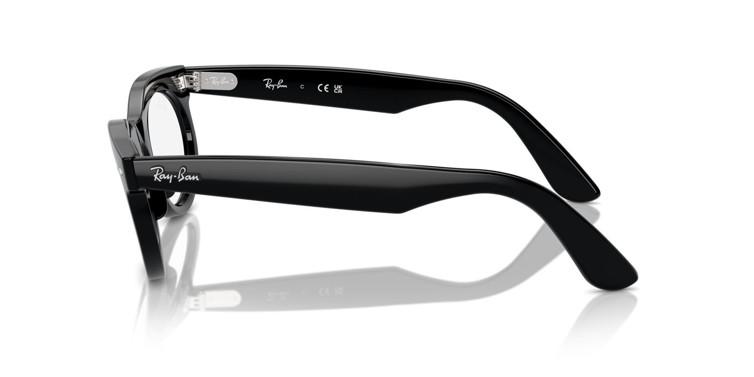 Occhiali da vista Ray-Ban Wayfarer Oval RX 2242V (2000) - RB 2242V 2000 colore nero forma ovale lenti trasparente