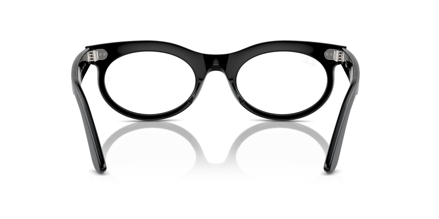Occhiali da vista Ray-Ban Wayfarer Oval RX 2242V (2000) - RB 2242V 2000 colore nero forma ovale lenti trasparente