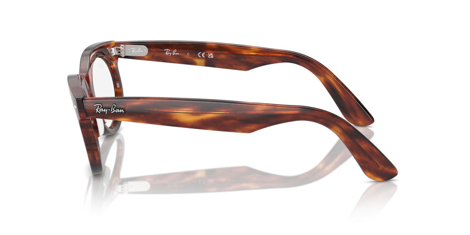 Occhiali da vista Ray-Ban Wayfarer Oval RX 2242V (2144) - RB 2242V 2144 colore striato havana forma ovale lenti trasparente