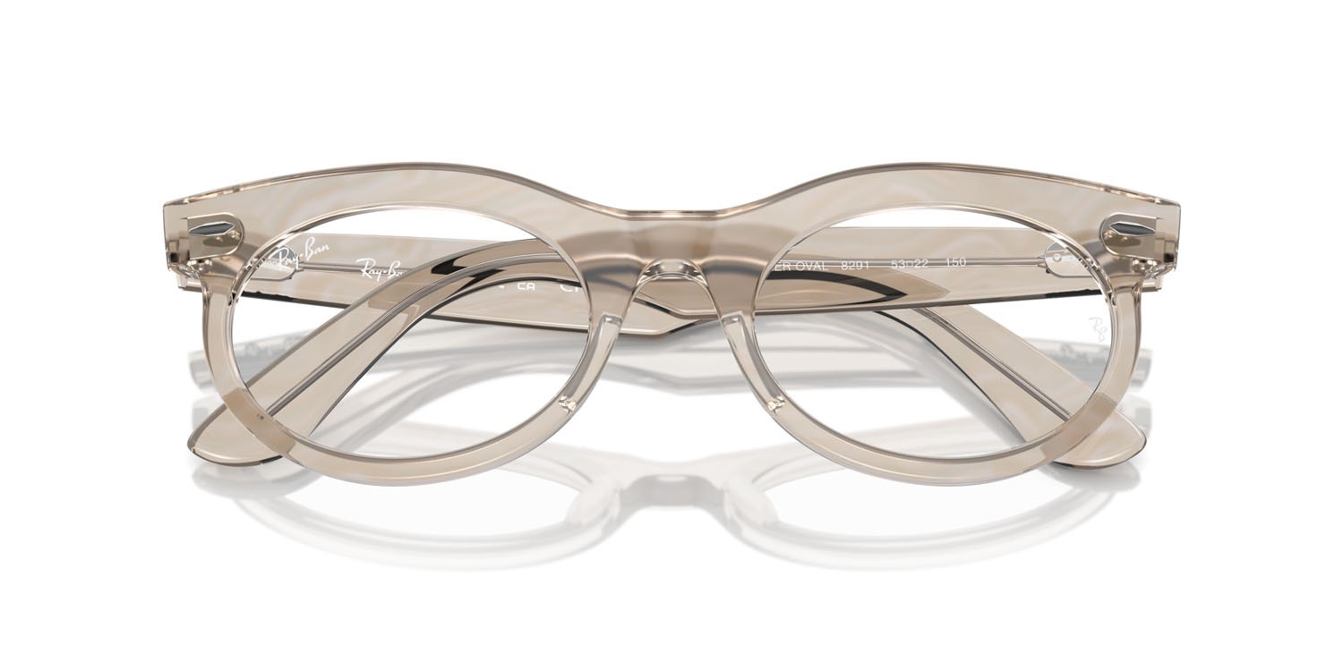Eyeglasses Ray-Ban Wayfarer Oval Change RX 2242V (8291) - RB 2242V 8291 color photo waves grey shape oval lenses trasparente