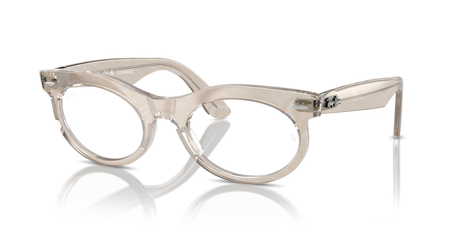 Eyeglasses Ray-Ban Wayfarer Oval Change RX 2242V (8291) - RB 2242V 8291 color photo waves grey shape oval lenses trasparente