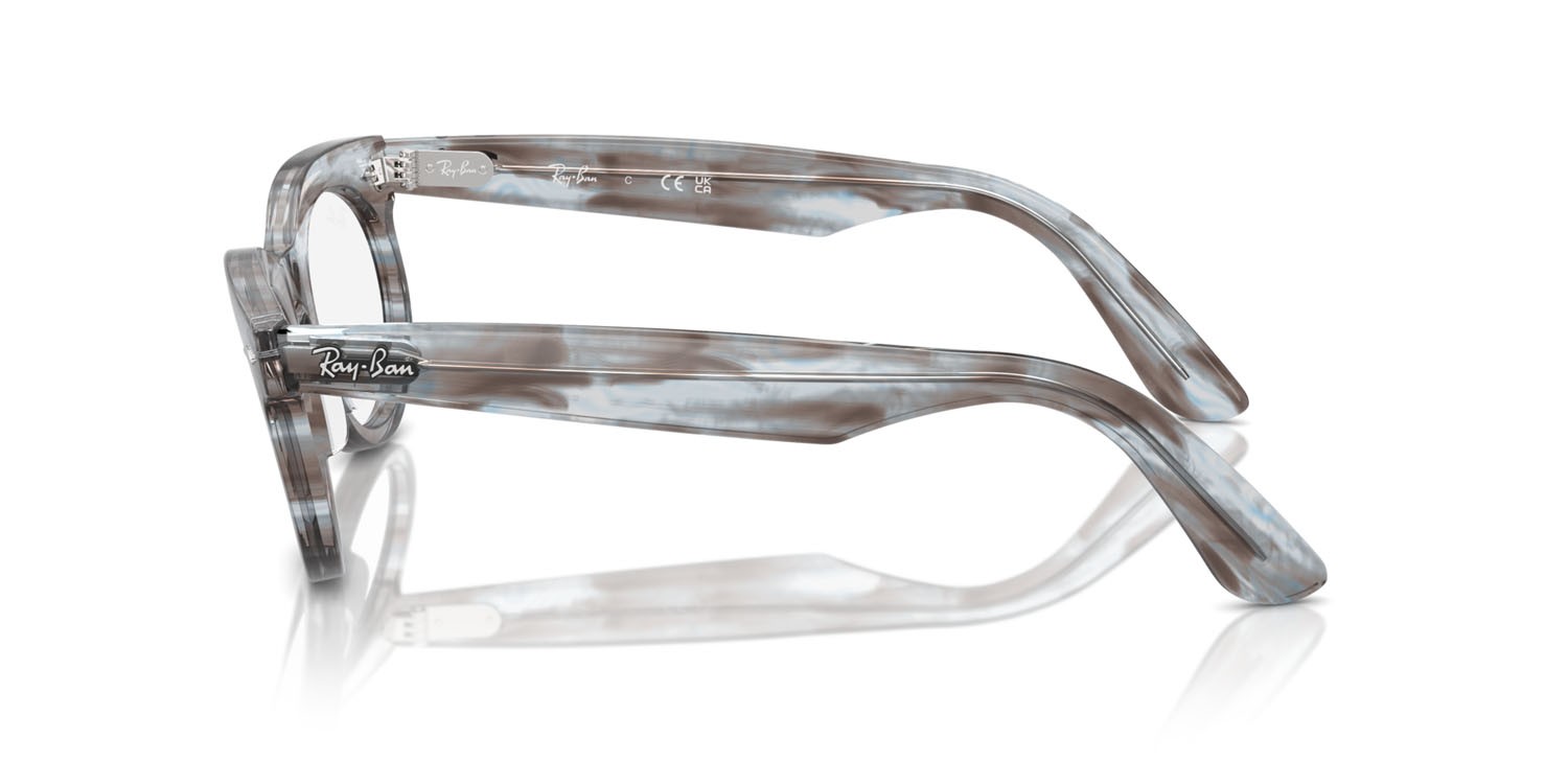 Brillen Ray-Ban Wayfarer Oval RX 2242V (8361) - RB 2242V 8361 farbe striped transparent blue form oval gläser trasparente
