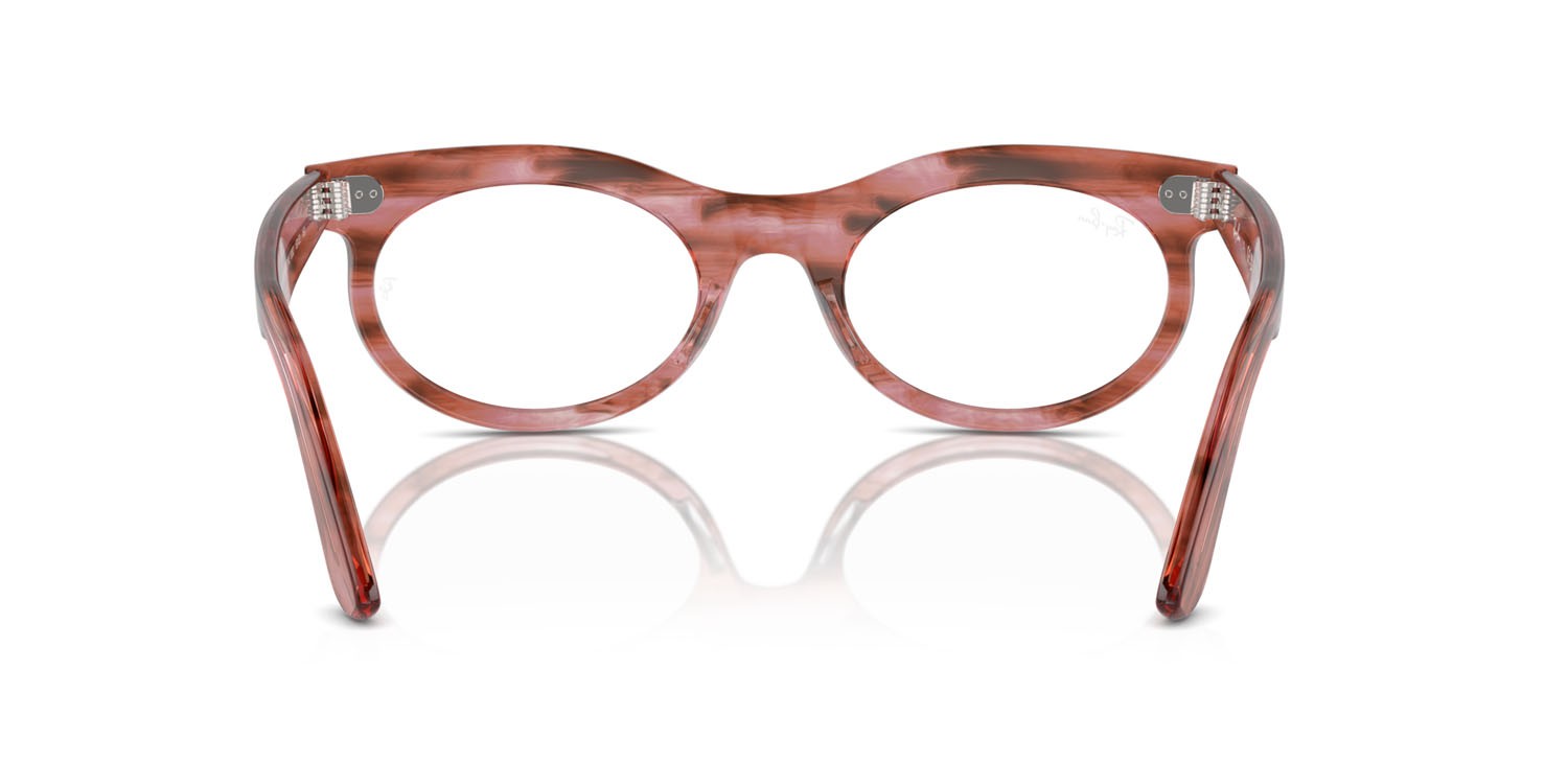 Eyeglasses Ray-Ban Wayfarer Oval RX 2242V (8363) - RB 2242V 8363 color striped transparent pink shape oval lenses trasparente