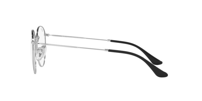 Brillen Ray-Ban Round Metal RX 3447V (2861) - RB 3447V 2861 farbe nero su argento form rund gläser lente demo