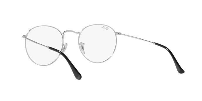 Brillen Ray-Ban Round Metal RX 3447V (2861) - RB 3447V 2861 farbe nero su argento form rund gläser lente demo