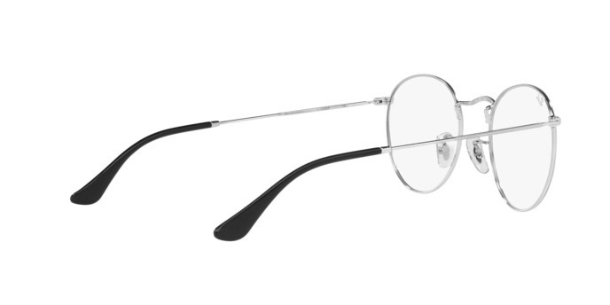 Brillen Ray-Ban Round Metal RX 3447V (2861) - RB 3447V 2861 farbe nero su argento form rund gläser lente demo