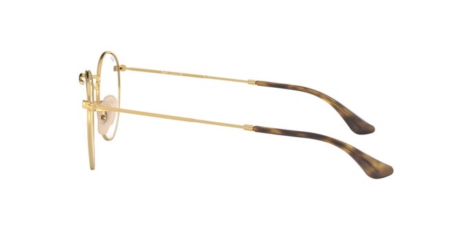 Brillen Ray-Ban Round Metal RX 3447V (2945) - RB 3447V 2945 farbe gold on top havana form pantos gläser demo lens