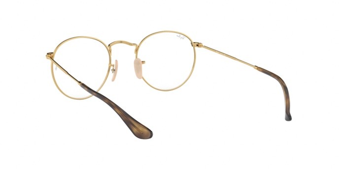 Brillen Ray-Ban Round Metal RX 3447V (2945) - RB 3447V 2945 farbe gold on top havana form pantos gläser demo lens