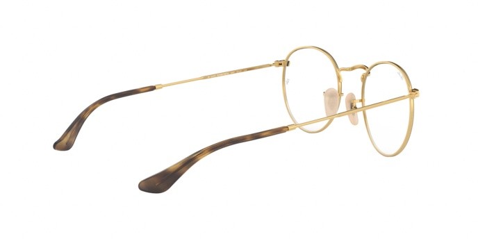 Brillen Ray-Ban Round Metal RX 3447V (2945) - RB 3447V 2945 farbe gold on top havana form pantos gläser demo lens