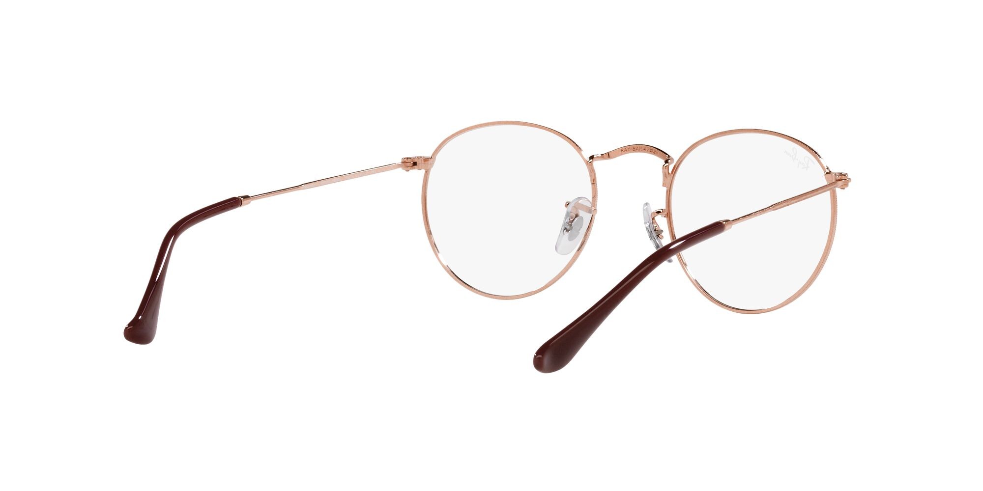 Brillen Ray-Ban Round Metal RX 3447V (3094) - RB 3447V 3094 farbe rose gold form rund gläser lente demo
