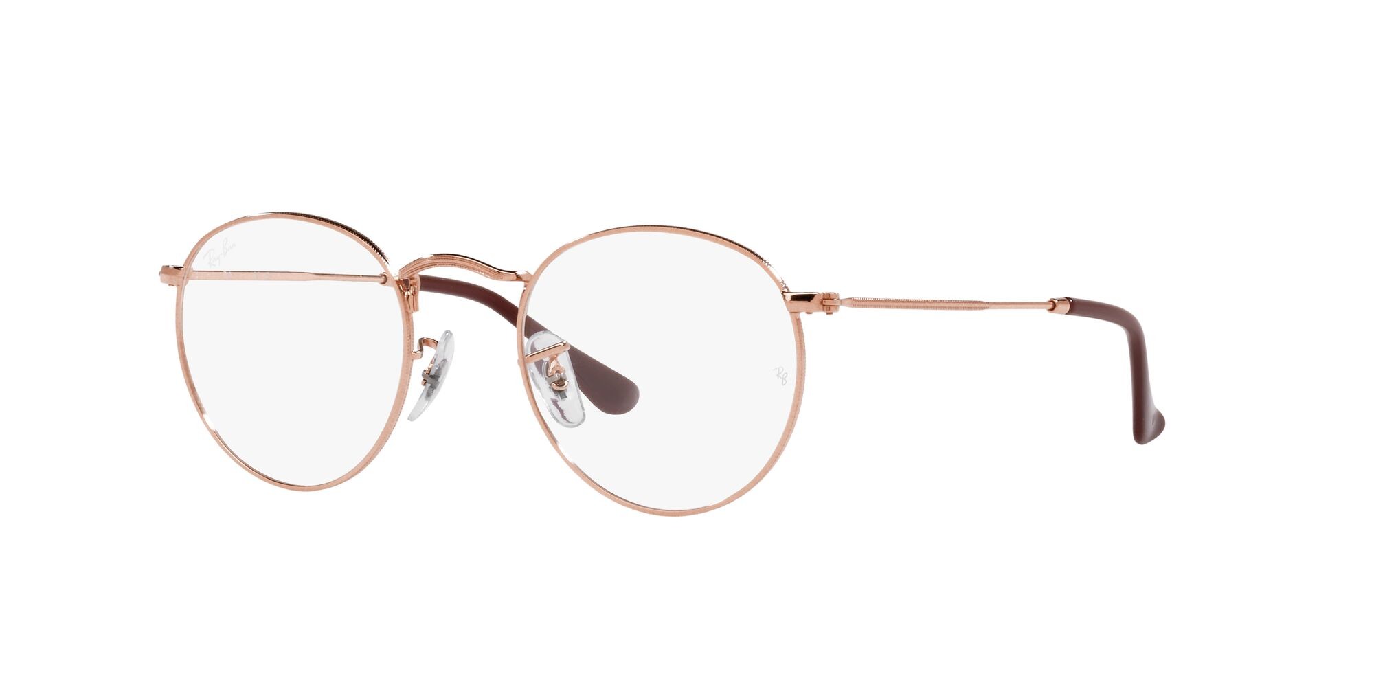 Brillen Ray-Ban Round Metal RX 3447V (3094) - RB 3447V 3094 farbe rose gold form rund gläser lente demo
