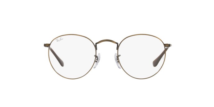 Brillen Ray-Ban Round Metal RX 3447V (3117) - RB 3447V 3117 farbe antique gold form rund gläser demo lens