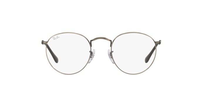 Eyeglasses Ray-Ban Round Metal RX 3447V (3118) - RB 3447V 3118 color antique gunmetal shape round lenses demo lens