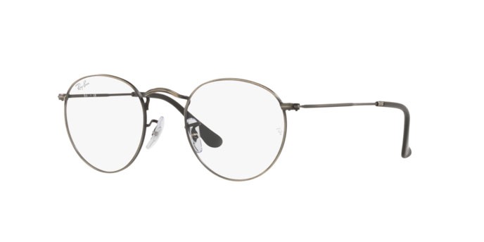 Eyeglasses Ray-Ban Round Metal RX 3447V (3118) - RB 3447V 3118 color antique gunmetal shape round lenses demo lens