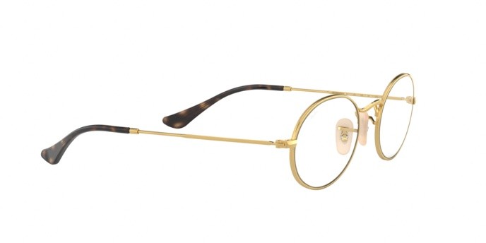 Occhiali da vista Ray-Ban Oval RX 3547V (2500) - RB 3547V 2500 colore arista forma ovale lenti demo lens