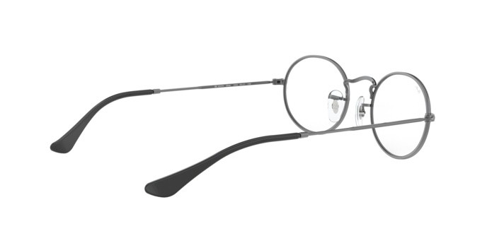 Occhiali da vista Ray-Ban Oval RX 3547V (2502) - RB 3547V 2502 colore gunmetal forma ovale lenti demo lens