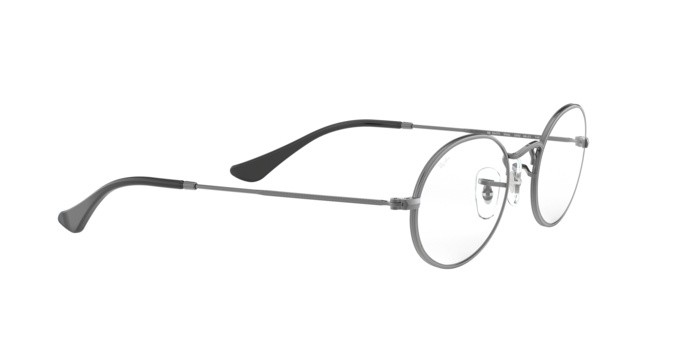 Occhiali da vista Ray-Ban Oval RX 3547V (2502) - RB 3547V 2502 colore gunmetal forma ovale lenti demo lens