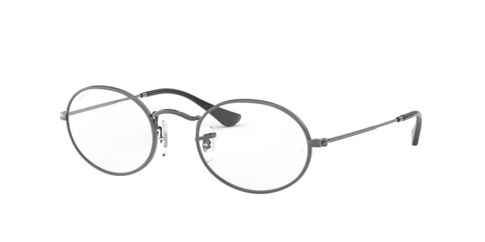 Occhiali da vista Ray-Ban Oval RX 3547V (2502) - RB 3547V 2502 colore gunmetal forma ovale lenti demo lens