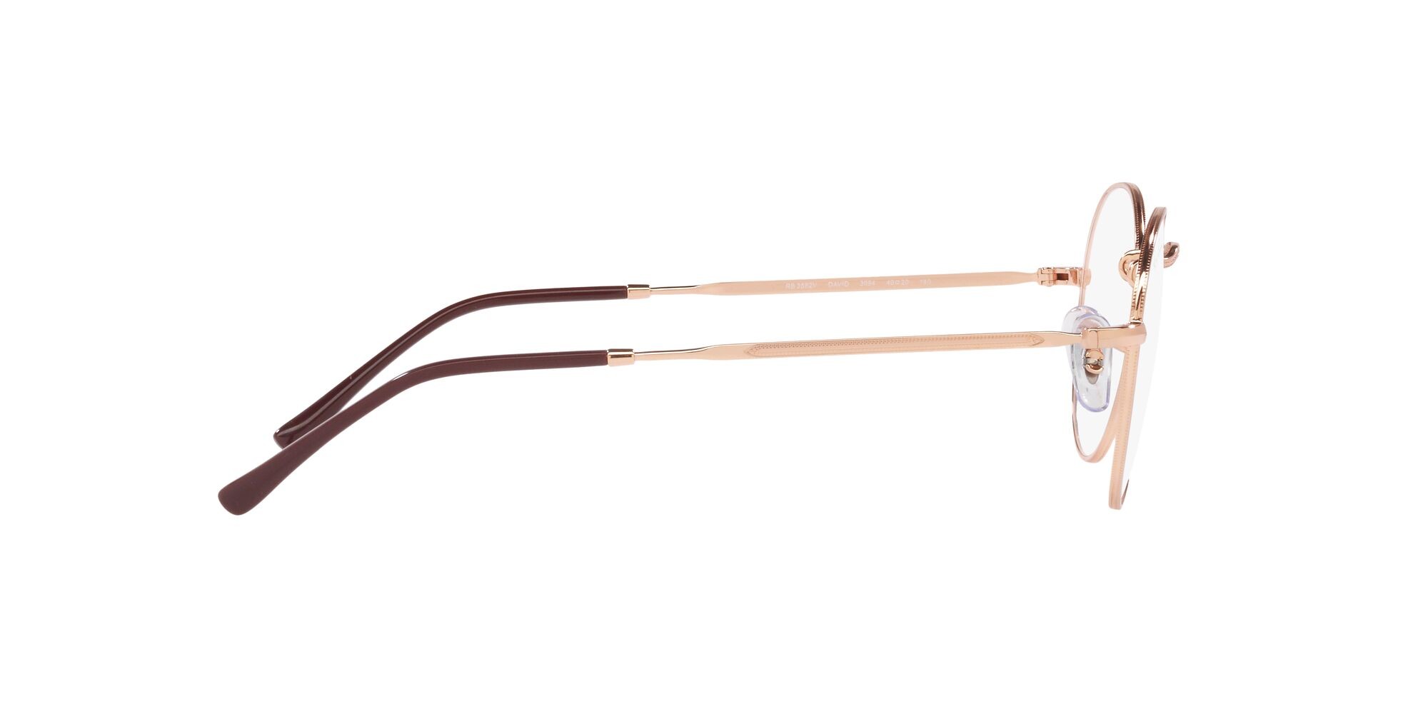 Occhiali da vista Ray-Ban David RX 3582V (3094) - RB 3582V 3094 colore rose gold forma pantos lenti lente demo