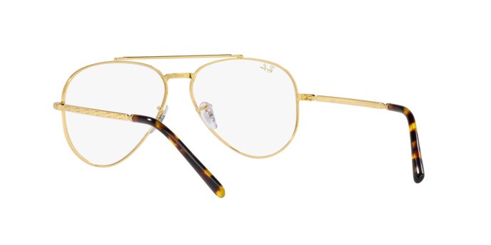 Occhiali da vista Ray-Ban New Aviator RX 3625V (3086) - RB 3625V 3086 colore legend gold forma aviator lenti demo lens