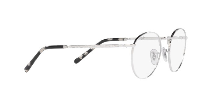 Occhiali da vista Ray-Ban New Round RX 3637V (2501) - RB 3637V 2501 colore silver forma pantos lenti demo lens