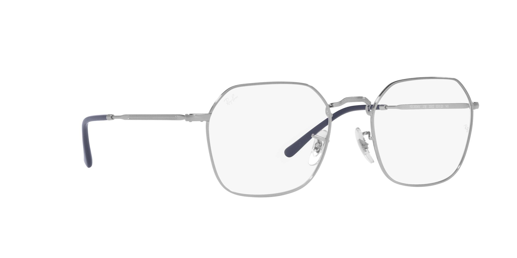 Occhiali da vista Ray-Ban Jim RX 3694V (2502) - RB 3694V 2502 colore gunmetal forma irregolare lenti lente demo