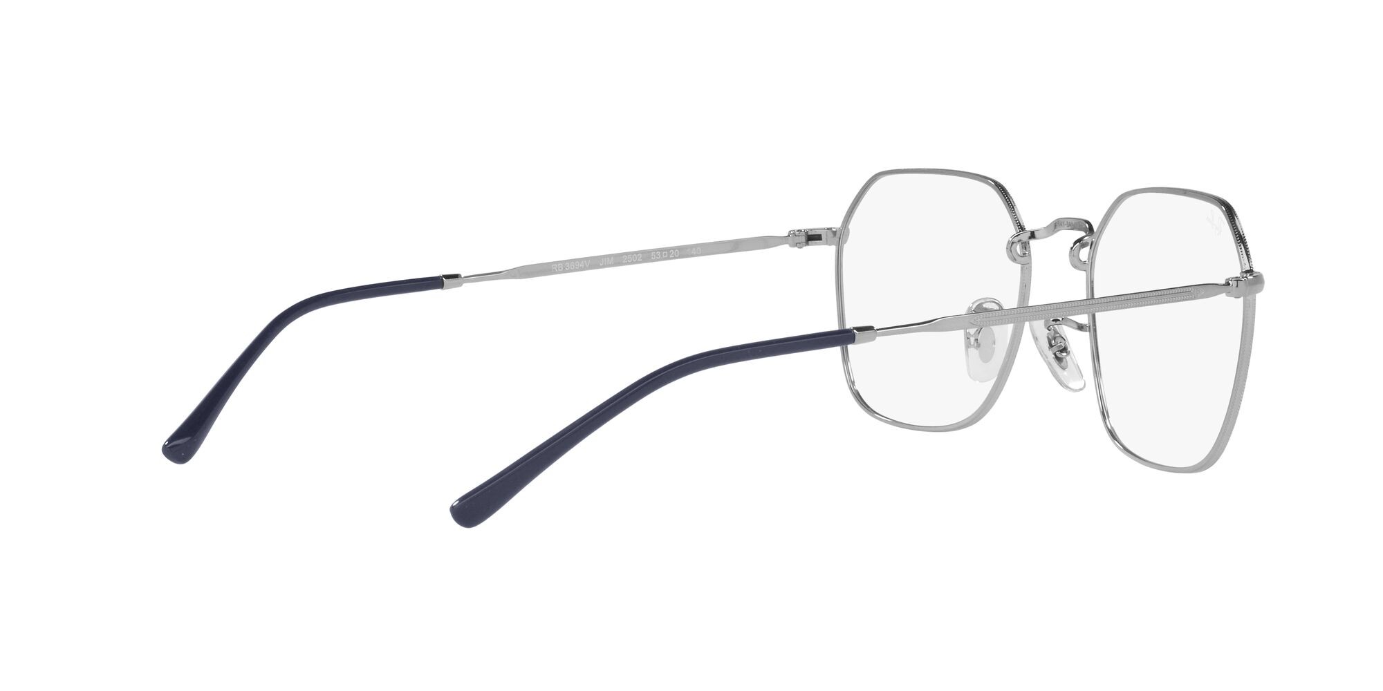 Occhiali da vista Ray-Ban Jim RX 3694V (2502) - RB 3694V 2502 colore gunmetal forma irregolare lenti lente demo