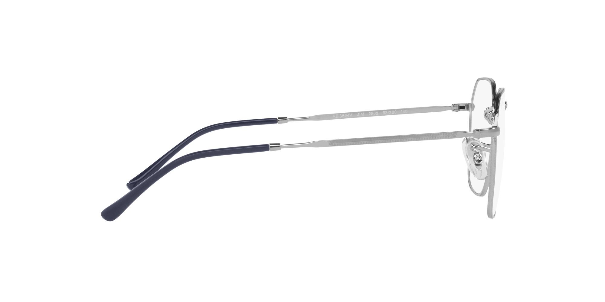 Occhiali da vista Ray-Ban Jim RX 3694V (2502) - RB 3694V 2502 colore gunmetal forma irregolare lenti lente demo
