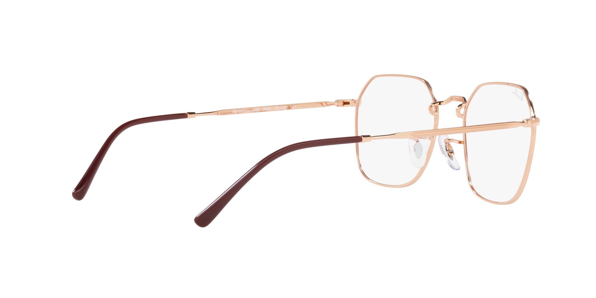 Eyeglasses Ray-Ban Jim RX 3694V (3094) - RB 3694V 3094 color rose gold shape irregular lenses lente demo