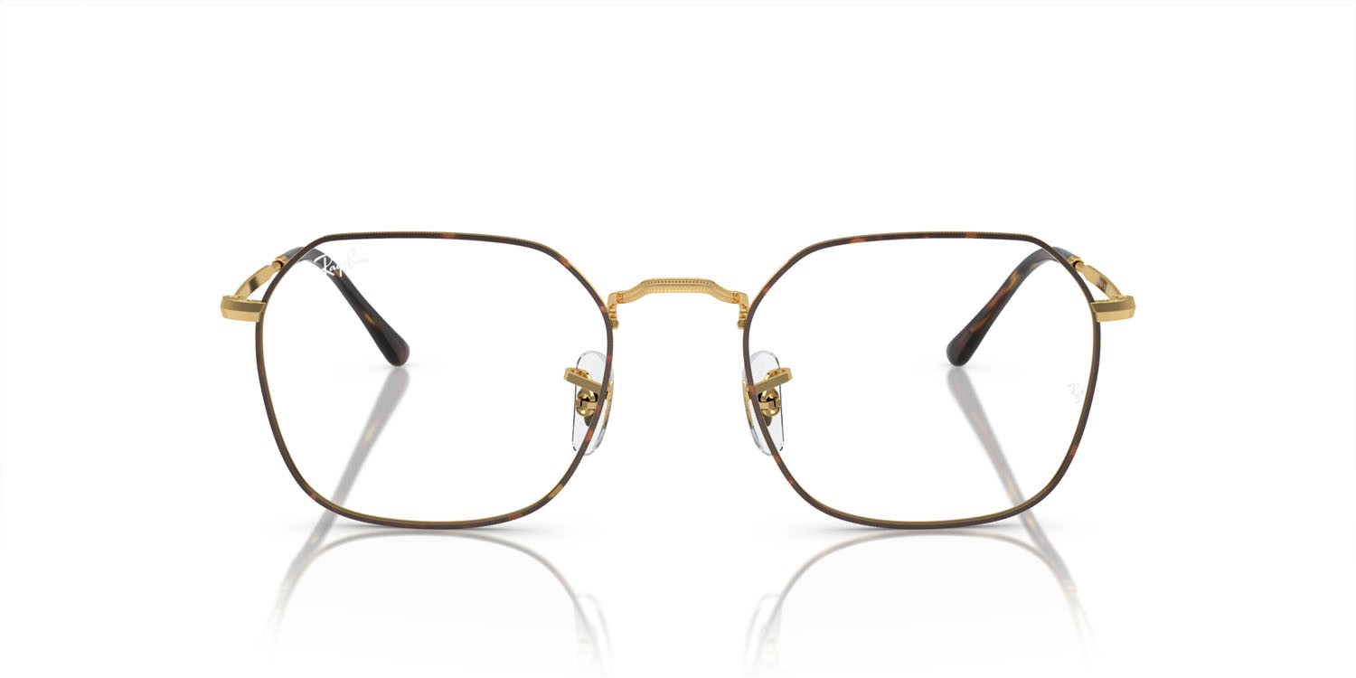 Occhiali da vista Ray-Ban Jim RX 3694V (3177) - RB 3694V 3177 colore havana su oro forma irregolare lenti trasparente