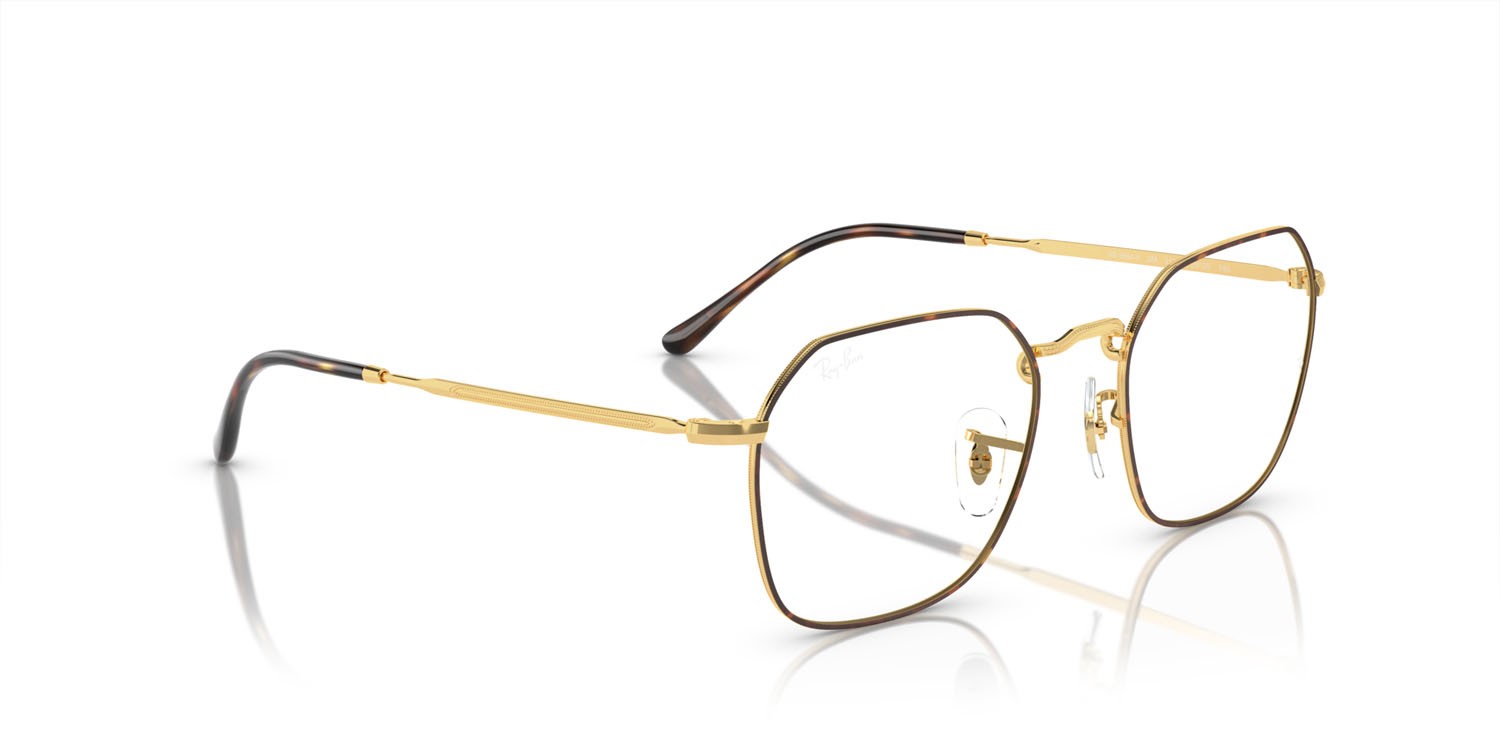 Occhiali da vista Ray-Ban Jim RX 3694V (3177) - RB 3694V 3177 colore havana su oro forma irregolare lenti trasparente