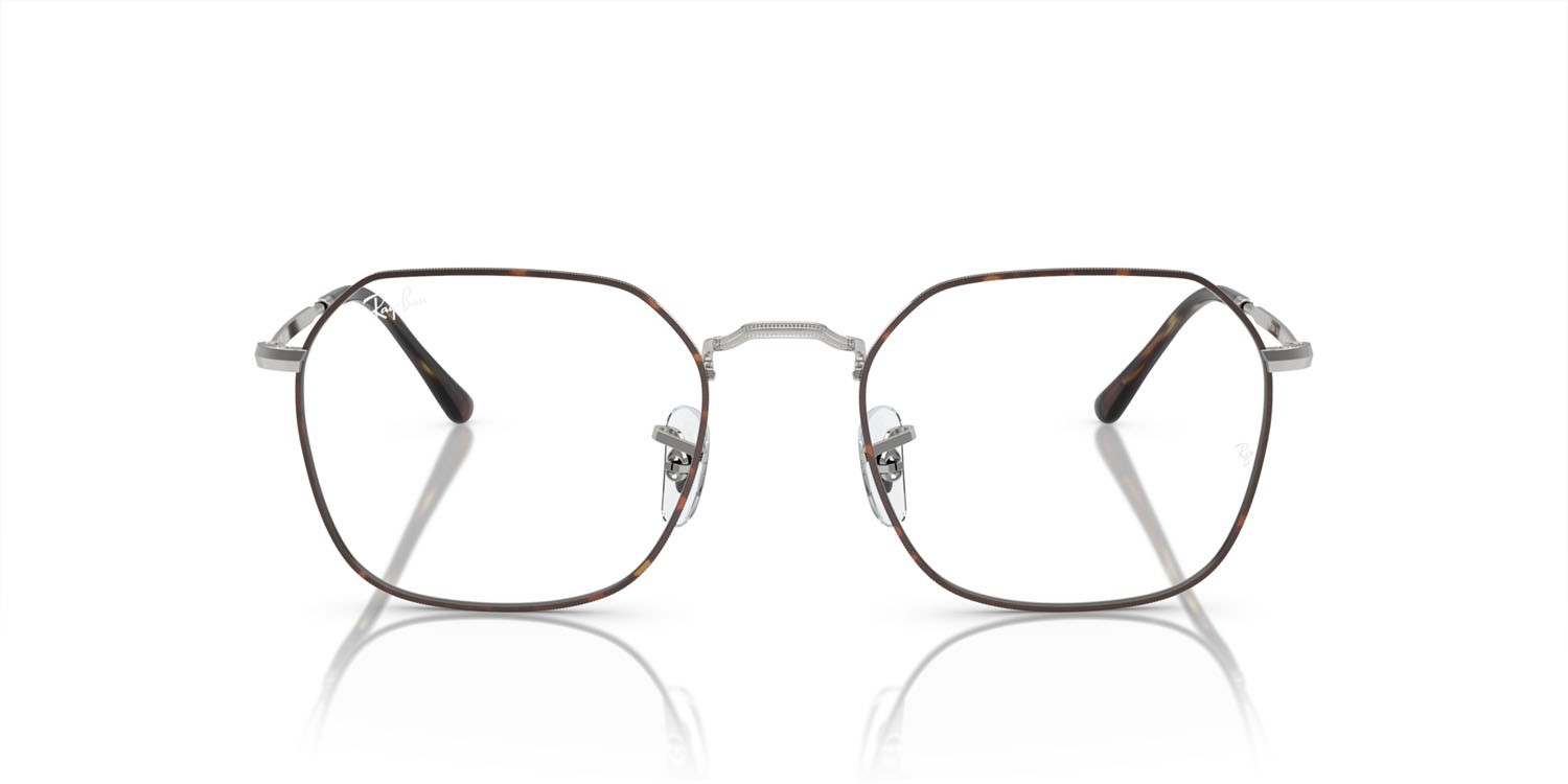 Eyeglasses Ray-Ban Jim RX 3694V (3178) - RB 3694V 3178 color havana on silver shape irregular lenses trasparente