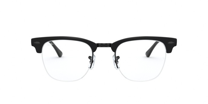 Brillen Ray-Ban Clubmaster Metal RX 3716VM (2904) - RB 3716VM 2904 farbe black on top matte black form quadratisch gläser demo lens