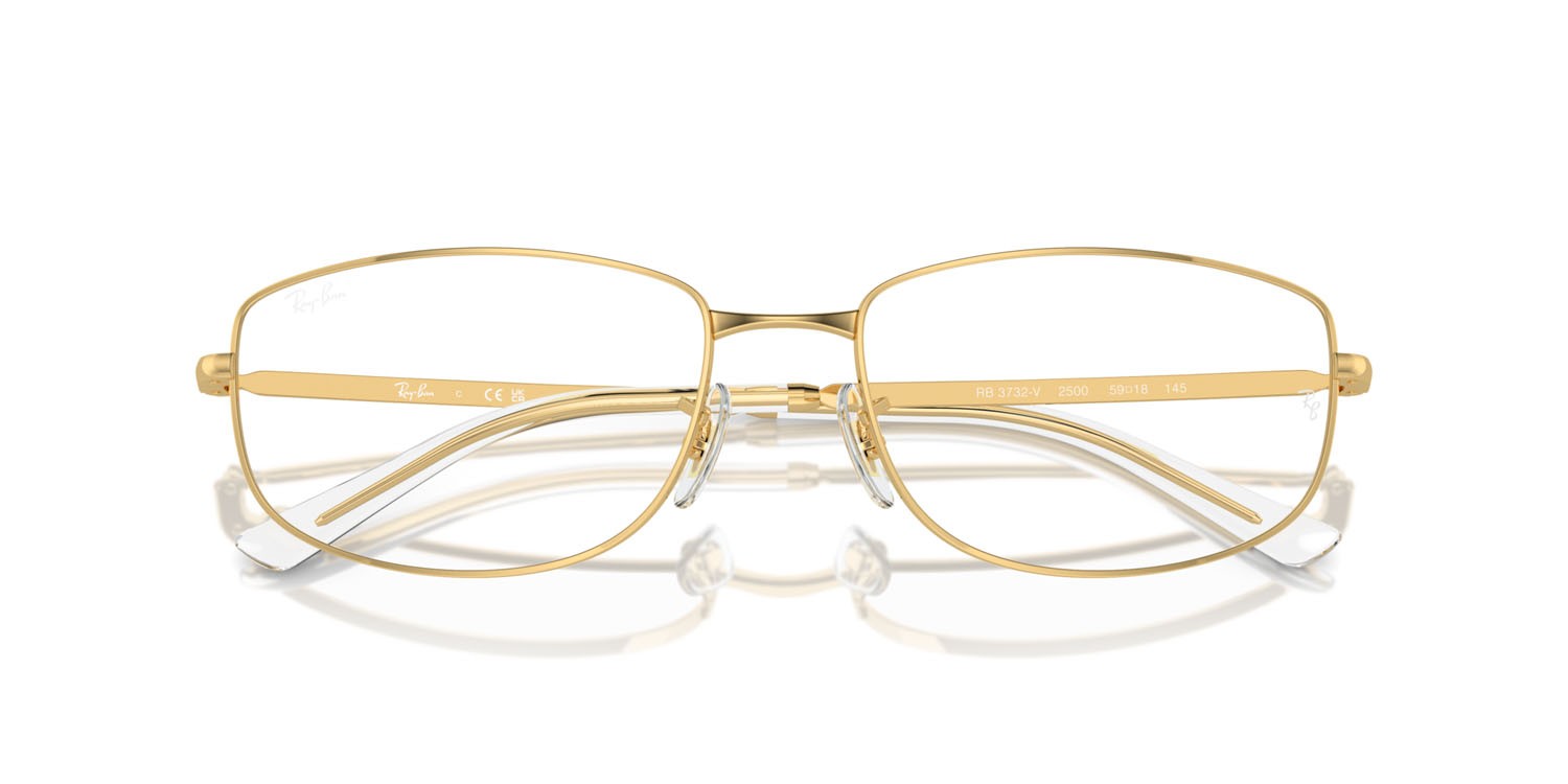 Occhiali da vista Ray-Ban RX 3732V (2500) - RB 3732V 2500 colore oro forma irregolare lenti trasparente