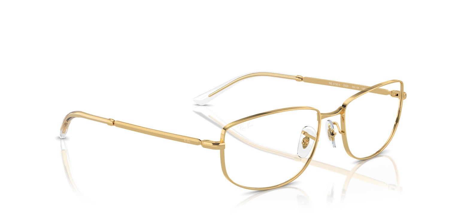 Occhiali da vista Ray-Ban RX 3732V (2500) - RB 3732V 2500 colore oro forma irregolare lenti trasparente